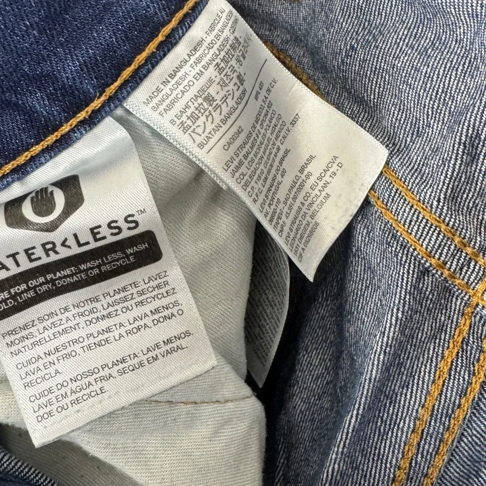 Levi's 511 Slim‎ Fit Dark Wash Jeans Mens W30 L32 Waterless Denim Blue